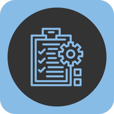 Kontrol listesi web simgesi, basit vektör tasarımı