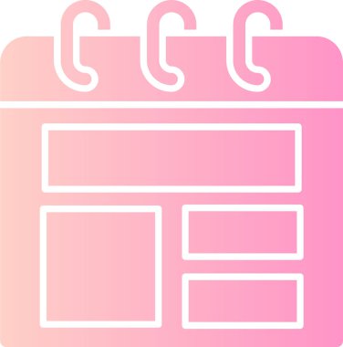 Takvim simgesinin vektör illüstrasyonu