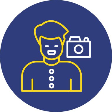 Bir kamera simgesinin vektör illüstrasyonu