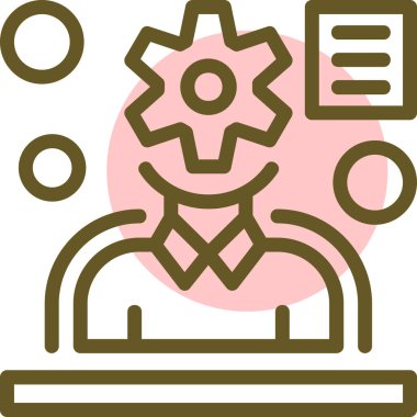 Bir robot simgesinin vektör illüstrasyonu