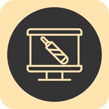 Kalem simgesi, illüstrasyon, beyaz arkaplan üzerindeki vektör