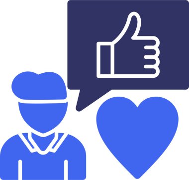 Aşk. Web simgesi basit illüstrasyon