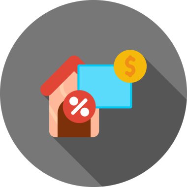 Gayrimenkul düz vektör simgesi