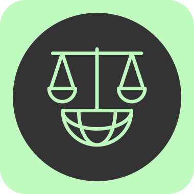 Yeşil arkaplanda mutlu gülümseme simgesi