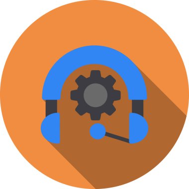 Düz simgeyi, vektörü, illüstrasyonu destekle