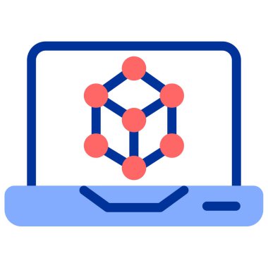 Bilgisayar. Web simgesi basit illüstrasyon