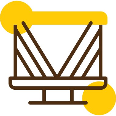 Köprü köprüsü web simgesi basit illüstrasyon