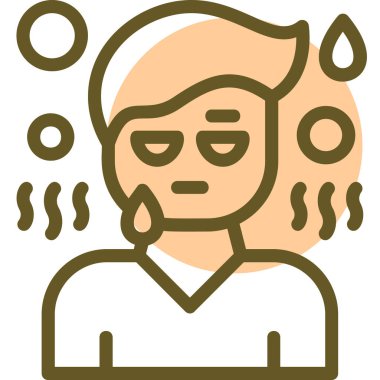 Soğuk soğuk ikon ana hatlarıyla doldurulmuş