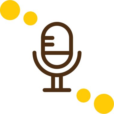 mikrofon simgesi vektör illüstrasyonu