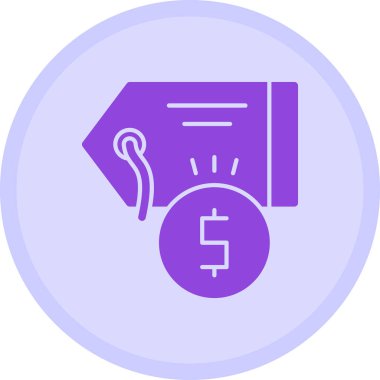 Paranın modern bir simgesinin vektör illüstrasyonu