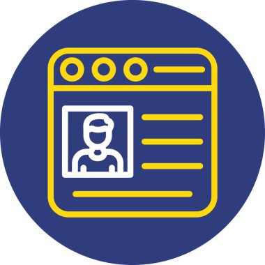 Kart. Web simgesi basit illüstrasyon