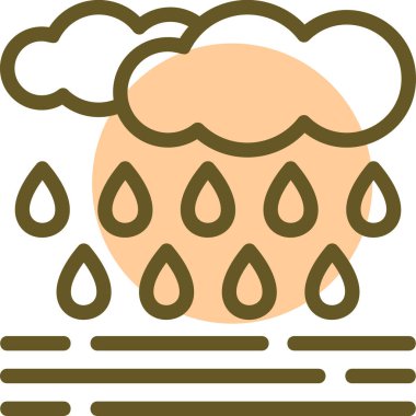 Bulut. Web simgesi basit illüstrasyon