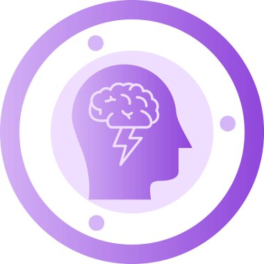 beyin ikonu vektör illüstrasyonu