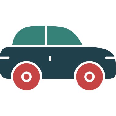 - Araba. Web simgesi basit illüstrasyon