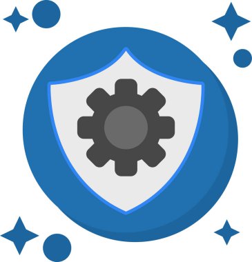 Kalkan. Web simgesi basit illüstrasyon