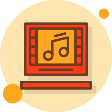 Müzik simgesi vektör illüstrasyonu