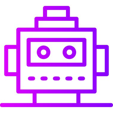 Robot simgesinin vektör illüstrasyonu