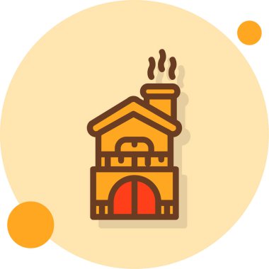 ateş oluşturma web simgesi, basit vektör illüstrasyonu