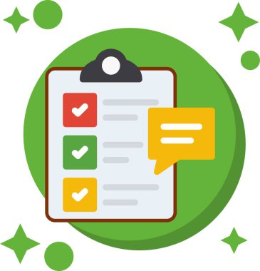 Kontrol Listesi Düz Vektör Simgesi