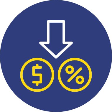 Bozuk para simgesinin vektör illüstrasyonu