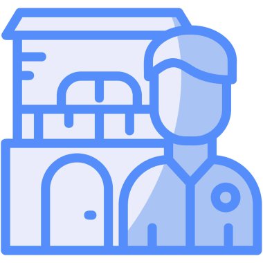 Ana hatlar biçiminde inşaat yapı ikonu