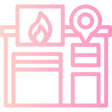 benzinlik ikonu vektör illüstrasyonu