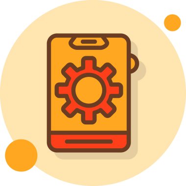 Akıllı telefon ayarı simge vektör illüstrasyonuName