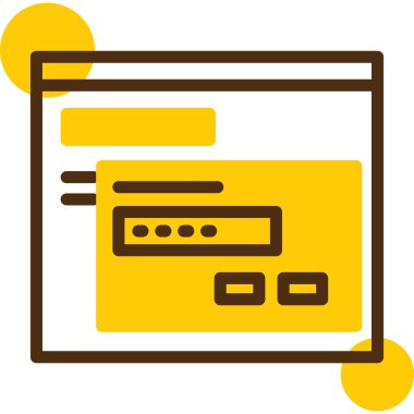 Tarayıcı. Web simgesi basit illüstrasyon