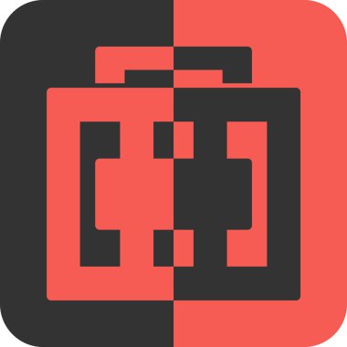 Moda biçimi izole edilmiş arkaplanda kutu simgesi