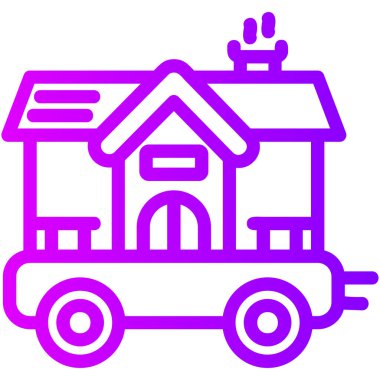 Ev. Web simgesi basit illüstrasyon