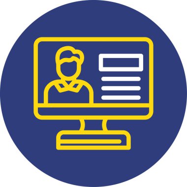 Dizüstü bilgisayar simgesi vektör çizimi