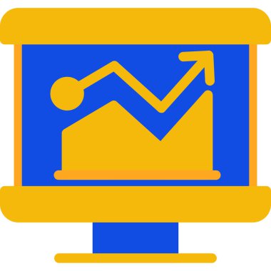 analitik grafik rapor simgesi doldurulmuş - ana hatlar biçimi
