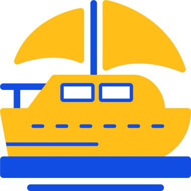 Gemi simgesi vektör illüstrasyonu
