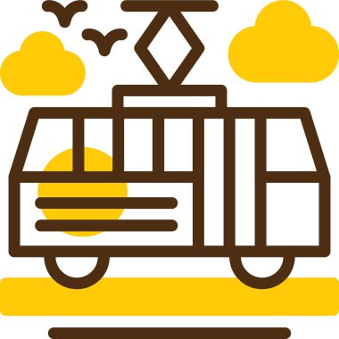 tren. Web simgesi basit illüstrasyon