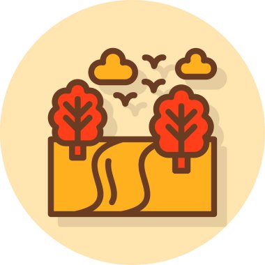 Tek izole ağaç simgesinin vektör illüstrasyonu