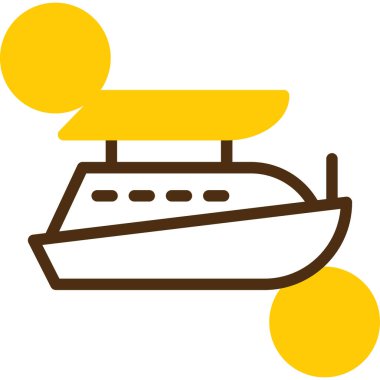 Gemi simgesi, vektör illüstrasyonu