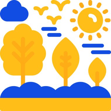 Doğa ekolojisi çevre simgesi düz stil