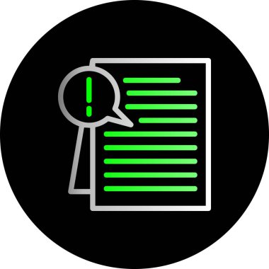 Bir belge simgesinin vektör illüstrasyonu