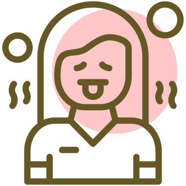 Güzellik Kız saç simgesi - taslak biçimi