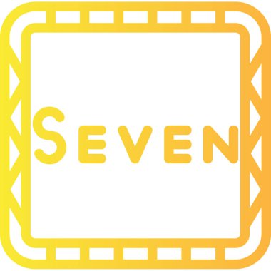 Yedi Web simgesi vektör illüstrasyonu