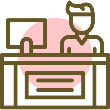 Kurdeleli bir dizüstü bilgisayarın vektör çizimi