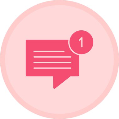 Mesaj var. Web simgesi basit illüstrasyon