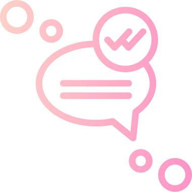 Sohbet simgesi, vektör illüstrasyonu basit tasarım