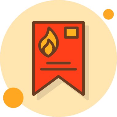 Bir ateş simgesinin vektör illüstrasyonu