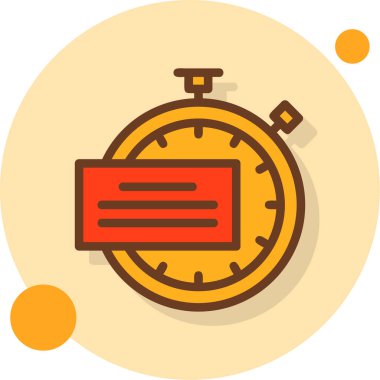 Alarm saati simgesi, vektör illüstrasyonu