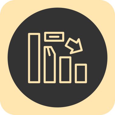 Grafik simgesini. Vektör çizim.