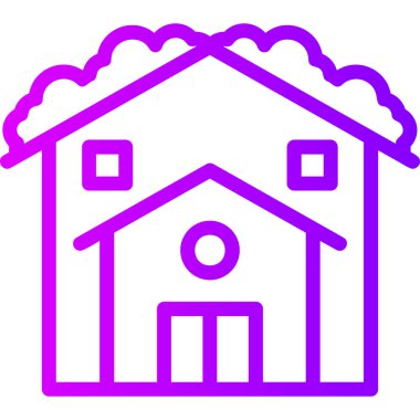 Ev. Web simgesi basit illüstrasyon