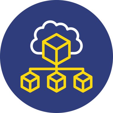 Bulut. Web simgesi basit illüstrasyon