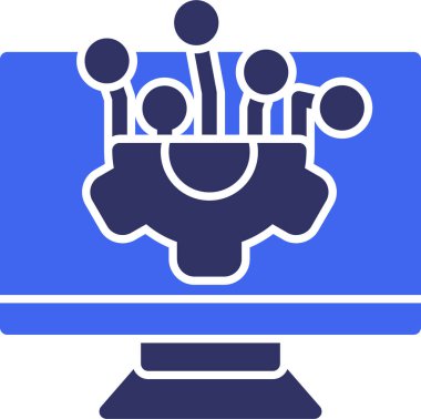 bilgisayar monitörü simgesi basit tasarım