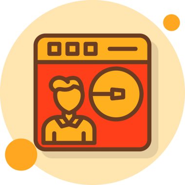 Bir kadın simgesinin vektör illüstrasyonu